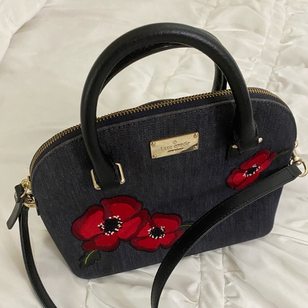 Kate Spade poppy Denim Handbag